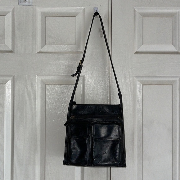 Fossil Handbags - Fossil The New American Classic Black Leather Shoulder Bag